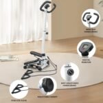 Stepper for Exercise at Home, Adjustable Tension and Handlebar, 300LBS MAX Weight Capacity with Resistance Bands, Stair Stepper Fitness Equipment for Women Men Daily Cardio Workout - Image 3
