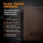 SaltWrap Daily Fitness Planner - Gym Workout Training Log, Weightlifting Exercise Journal, and Food/Diet Tracker - Daily and Weekly Pages, Goal Tracking, Spiral-Bound, 7 x 10 inches - Image 4