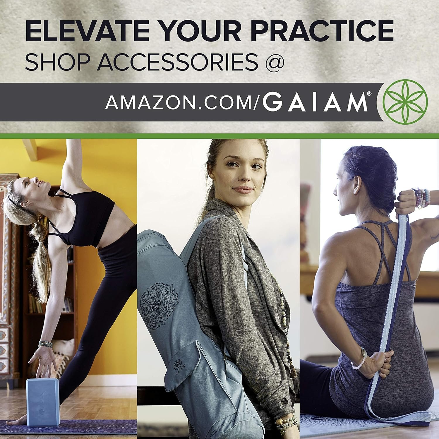 Gaiam Yoga Mat - Premium 6mm Print Extra Thick Non Slip Exercise & Fitness Mat for All Types of Yoga, Pilates & Floor Workouts (68"L x 24"W x 6mm Thick) - Image 4