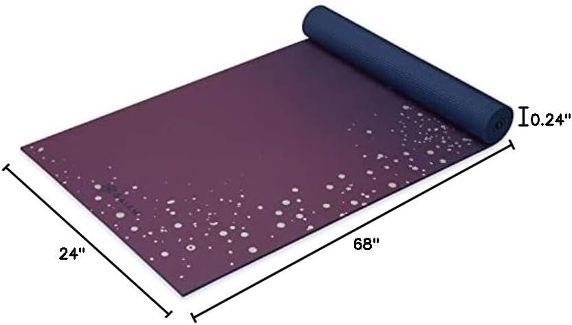 Gaiam Yoga Mat - Premium 6mm Print Extra Thick Non Slip Exercise & Fitness Mat for All Types of Yoga, Pilates & Floor Workouts (68"L x 24"W x 6mm Thick) - Image 8