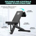1400LB Professional Weight Bench, 24 + 9 Adjustable Workout Benches for Home Gym Fitness, Foldable Head Heavy Duty Gym Bench for Strength Training, Weight Lifting, Decline/Flat/Incline Bench Press - Image 3