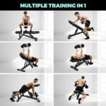 1400LB Professional Weight Bench, 24 + 9 Adjustable Workout Benches for Home Gym Fitness, Foldable Head Heavy Duty Gym Bench for Strength Training, Weight Lifting, Decline/Flat/Incline Bench Press - Image 4