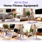 COSIEST Pilates Board for Home Use, Foldable Pilates Reformer Set with Resistance Bands, All-in-One Professional Workout Fitness Equipment for Core, Abs, Glutes, Legs, Butt, Arms Toning - Image 3