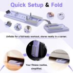 COSIEST Pilates Board for Home Use, Foldable Pilates Reformer Set with Resistance Bands, All-in-One Professional Workout Fitness Equipment for Core, Abs, Glutes, Legs, Butt, Arms Toning - Image 4