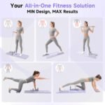 COSIEST Pilates Board for Home Use, Foldable Pilates Reformer Set with Resistance Bands, All-in-One Professional Workout Fitness Equipment for Core, Abs, Glutes, Legs, Butt, Arms Toning - Image 7