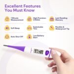 Easy@Home Basal Body Thermometer: BBT for Fertility Prediction with Memory Recall- Accurate Digital Basal Thermometer for Temperature Monitoring with Premom App - EBT-018 - Image 3