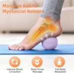 Massage Lacrosse Balls for Myofascial Release, Trigger Point Therapy and Yoga Therapy, Foot Massage Ball to Relieve Plantar Fasciitis Purple - Image 3