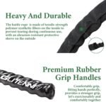 Battle Ropes Black Workout Rope 1 inch Battle Ropes for Home Gym 30ft Exercise Ropes for Working Out Heavy Ropes for Exercise Training Weighted Rope Weighted Workout Rope Battle Rope - Image 5