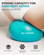 Trideer 9-Inch Pilates Ball, Small Exercise Ball for Yoga, Core Training, Physical Therapy, Balance, Stability and Stretching Pilates Equipment with Inflation Straw - Image 4