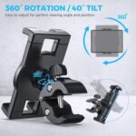 KDD Spin Bike Tablet Holder Mount, Phone iPad Holder Stand Exercise Bike Handlebar Mount for Stationary Bicycle, Treadmill, Microphone Stand, Fit for iPad Pro 12.9, Galaxy Tabs, iPhone(4.7-13”) - Image 7