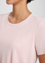 baleaf Women's Workout Tops Athletic Shirts Cropped Short Sleeve Split Back Running Gym Quick Dry Sun Protection UPF 50+ - Image 5