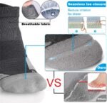 Hylaea No Show Running Athletic Anti-Blister Wicking Coolmax Socks, Seamless Anti-odor - Image 3
