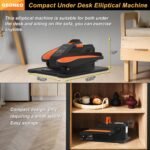 Under Desk Elliptical Machine, Electric Elliptical Exerciser for Senior, Quiet & Portable Seated Pedal Exerciser with Remote Control, Manual & Auto Mode, 12 Adjustable Speeds - Image 3