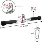 Yes4All Cable Machine Attachment, Double D Handle & Tricep Rope Cable Attachment, Weight Machine Accessories Load 880 LB for Home Gym - Image 4