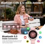 Smart Watch for Android iOS Phones with Bluetooth Call & AI Voice, Fitness Tracker with Heart Rate, SpO2, Sleep & Activity Tracking, IP68 Waterproof Sports Smartwatch for Women Men (White) - Image 4