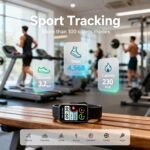 Fitness Tracker Smart Watch for Men Women, 1.47" HD with Bluetooth, 24/7 Heart Rate & Blood Oxygen Monitor, Sleep & Step Counter, 100+ Sports Modes, IP68 Waterproof, Compatible with Android iOS - Image 3