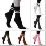 Flydo Pilates Grippy Socks with Grips for Women Yoga Non Slip Long Socks for Pure Barre, Ballet,Dance Workout 2-5 Pack - Image 5