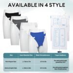 Wearable Urine Collector with Breathable Fixing Pants, 2 Urinary Drainage Bags 2000ml and 1000ml, Reusable Silicone Capsule, 1.2M Flexible Tube, Daily and Nighttime Use, Elderly Male Blue - Image 4