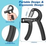 AIXPI Grip Strength Trainer, Hand Grip Exerciser Strengthener with Adjustable Resistance 11-132 Lbs (5-60kg), Forearm Strengthener, Hand Exerciser for Muscle Building and Injury Recover 1 Pack - Image 4