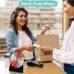 6" Spinning Prize Wheel, 3 Pcs Heavy Duty Spinning Wheel for Prizes with Stand - 9, 10, 12 Slots Color Tabletop Roulette Spinner Wheel of Fortune Spinning Game for Carnival, Tradeshow, Classroom - Image 3