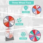 6" Spinning Prize Wheel, 3 Pcs Heavy Duty Spinning Wheel for Prizes with Stand - 9, 10, 12 Slots Color Tabletop Roulette Spinner Wheel of Fortune Spinning Game for Carnival, Tradeshow, Classroom - Image 4