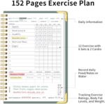 Kamoy Fitness Workout Planner for Women & Men, A5(5.7" x 8.2") Workout Log Planner for Track Gym ＆ Home Workouts, Track Progress, Achieve Your Wellness Goals - Green - Image 4