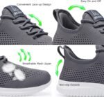 VAMJAM Men's Running Shoes Ultra Lightweight Breathable Walking Shoes Non Slip Athletic Fashion Sneakers Mesh Workout Casual Sports Shoes - Image 4