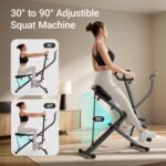 UMAY Squat Machine for Home, Foldable Exercise Equipment, Squat Rowing Machine with 3 High-Strength Resistance Band - Image 3