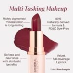 Mineral Fusion Long-Lasting Lipstick, Vivid & Smudge-Free Lip Color with Avocado Oil, Cocoa Seed Butter, Free of FD&C Dyes, Paraben and Gluten, Rose Sangria - Image 3