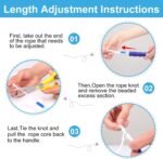 GRAWUN Jump Rope For Kids, Soft Beaded Jump Rope, Adjustable Length Tangle-Free Segmented Soft Beaded Skipping Rope，for Women, Men and Kids Keeping Fit, Workout and Weight Loss - Image 4