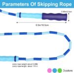 GRAWUN Jump Rope For Kids, Soft Beaded Jump Rope, Adjustable Length Tangle-Free Segmented Soft Beaded Skipping Rope，for Women, Men and Kids Keeping Fit, Workout and Weight Loss - Image 5