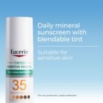 Eucerin Sun Tinted Sensitive Mineral Face Sunscreen Lotion SPF 35, Non-Comedogenic Mineral Sunscreen with Gentle Zinc Oxide Protection for Sensitive Skin, 1.7 Fl Oz Bottle - Image 3