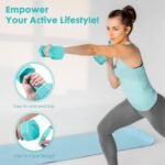 Adjustable Dumbbell Set, 4 in 1 Free Weights Dumbbells Set for Women, Weights for Women at Home, 2lb 3lb 4lb 5lb with TPU Soft Rubber Handle for Home Gym Exercise Training - Image 4