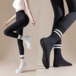 BONANGEL Pilates Socks with Grips for Women, 3 Pairs Womens Grippy Yoga Ballet Barre Hospital Gym Athletic Socks - Image 5