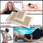 Acupressure Mat & Pillow Set – 29" Natural Linen Mat with Coconut Fiber Fill & 6,831 Spikes – Back Pain, Sciatica, Stress & Sleep Relief – Includes Hot/Cold Gel Pack & Carry Bag (Beige) - Image 6