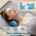 Neck Stretcher and Cervical Traction Device, Relaxer for TMJ Pain and Shoulder Pain Relief, Cervical Traction Device Pillow, Spine and Neck Corrector(Blue) - Image 4