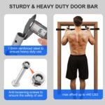 Doorway Pull Up Bar for Home Gym, Adjustable Width, Heavy-Duty Steel - Image 5