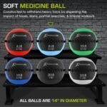 ProsourceFit Soft Medicine Balls, Wall Balls and Full Body Dynamic Exercises, Aqua 8 LB. - Image 4