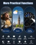 Military Smart Watches for Men(Answer/Make Calls), 1.39" HD Fitness Watch, 24/7 Heart Rate Sleep Monitor, Smart Watch for Men,114+ Sport Modes, IP68 Waterproof Smartwatch for Android iOS, 30Day, Black - Image 6