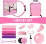 Pilates Ring Set for Women – Home Pilates Equipment Kit with 12.5" Pilates Ring,Mini Ball,5 Resistance Bands, Sliders & Grip Socks – Complete Starter Set for Toning,Strength & Flexibility - Image 3