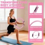 Pilates Ring Set for Women – Home Pilates Equipment Kit with 12.5" Pilates Ring,Mini Ball,5 Resistance Bands, Sliders & Grip Socks – Complete Starter Set for Toning,Strength & Flexibility - Image 4