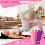 Pilates Ring Set for Women – Home Pilates Equipment Kit with 12.5" Pilates Ring,Mini Ball,5 Resistance Bands, Sliders & Grip Socks – Complete Starter Set for Toning,Strength & Flexibility - Image 6