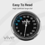 Vive Precision Manual Blood Pressure Cuff - Aneroid Sphygmomanometer with Case - BP Kit Monitor for Adults, Nurses - One Hand, One Tube Upper Arm Cuff Machine - BPM Meter Device for Professionals - Image 7
