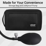 Vive Precision Manual Blood Pressure Cuff - Aneroid Sphygmomanometer with Case - BP Kit Monitor for Adults, Nurses - One Hand, One Tube Upper Arm Cuff Machine - BPM Meter Device for Professionals - Image 8