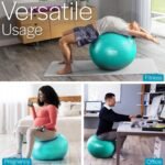 Core Balance Exercise Ball for Workouts, Anti-Burst and Slip Resistant, Swiss Yoga Ball for Pregnancy, Stability, Fitness and Physical Therapy, 4 Sizes, with Pump - Image 4