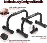 Push Up Bar, Parallettes Bars For L-sit & Dip, Heavy-Duty No Wobbling Parallel Bars Stand For Handstands, Full Planche, Calisthenics, 9.5in High Workout Stands for Home Fitness Training - Image 5