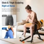 HXD-ERGO Hip Abductor Machine for Home Gym, 6-Level Glute Machine & Thigh Workout Equipment, Booty Builder with Plush Padding, Compact Leg Exercise Euipment for Women & Men - Image 7
