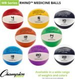 Champion Sports Exercise Medicine Balls, Leather with No-Slip Grip - Weight Training, Stability, Plyometrics, Cross Training, Core Strength - Multiple Weights - Image 4