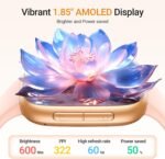 Fitpolo Smart Watch for Women, 1.85" AMOLED Fitness Tracker with Bluetooth Call, Heart Rate/Sleep/SPO₂ Monitor, 100+ Sports Modes, 3ATM Waterproof Smartwatch for Android/iPhone, Includes 2 Bands - Image 3