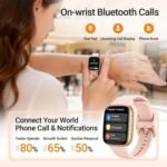 Fitpolo Smart Watch for Women, 1.85" AMOLED Fitness Tracker with Bluetooth Call, Heart Rate/Sleep/SPO₂ Monitor, 100+ Sports Modes, 3ATM Waterproof Smartwatch for Android/iPhone, Includes 2 Bands - Image 4